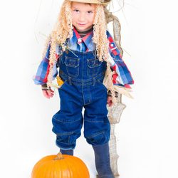 Disfraz de granjero de calabazas de Halloween