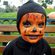 Maquillaje naranja para bebés de Halloween