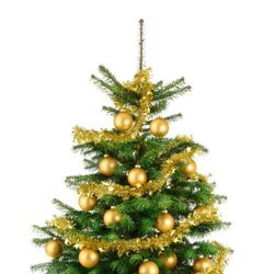 Árbol de Navidad con decoración dorada