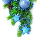 Árbol de Navidad decorado en color azul